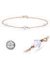 Tripple Crystal Beads Swarovski Silver Bracelet BRS-654 SWA (CR)